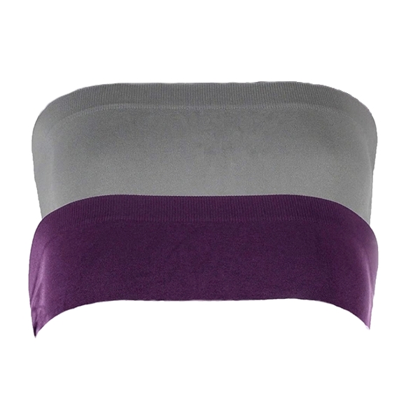 Black Rose Chic Tops - Cool Colored Seamless Soft Bandeau Tops